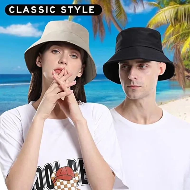 Unisex Summer Foldable Bucket Hat Women Cotton Outdoor Fishing Hunting