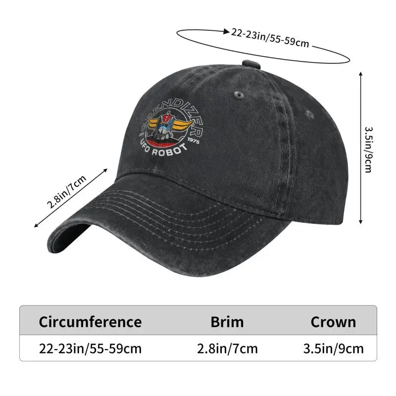 Custom Fashion Unisex Cotton 515 Ufo Logo Grendizer Baseball Cap