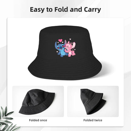 Summer Beach Vacation Headwear Stitch Love Couple Bucket Hat Sun Hat Bob Hat