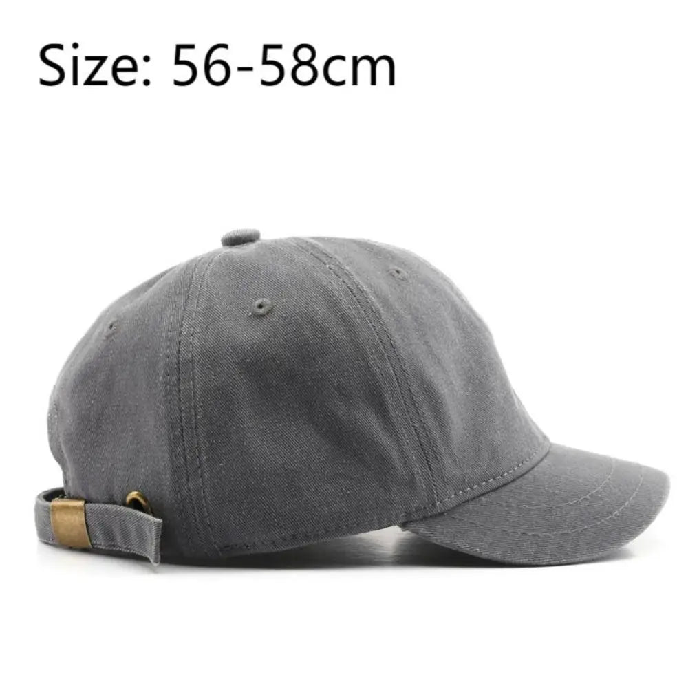 Fashion Short Brim Baseball Cap Adjustable Solid Color