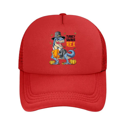 Turkey Saurus Rex Thanksgiving 2026 Mesh Baseball Cap
