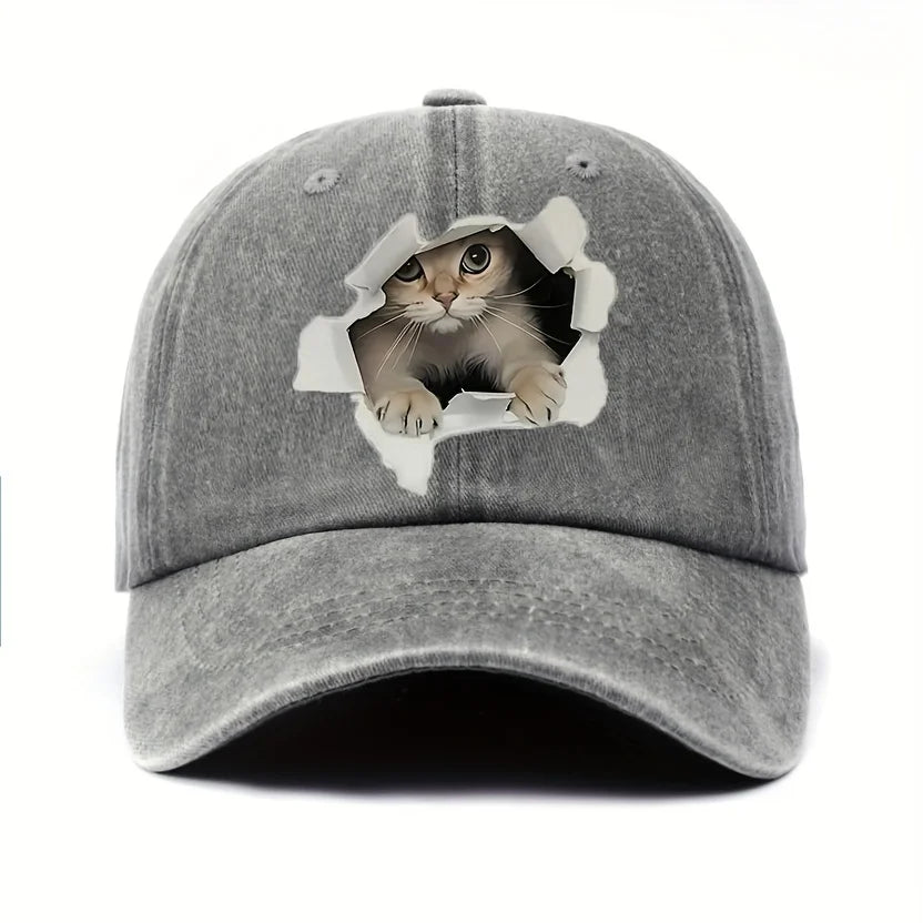 Cute Cat Designed Baseball Cap