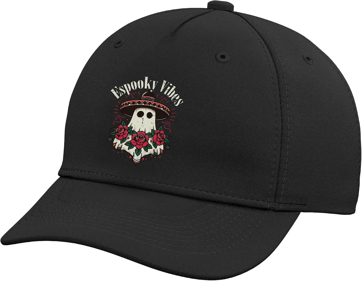 Espooky Vibes Hispanic Mexican Ghost Halloween Baseball Hat