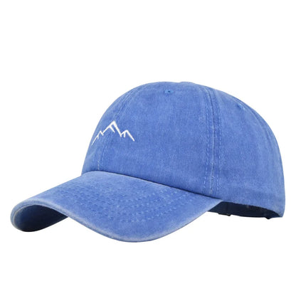 Retro Washed Cotton Cap Unisex Mountain Embroidery Baseball Caps