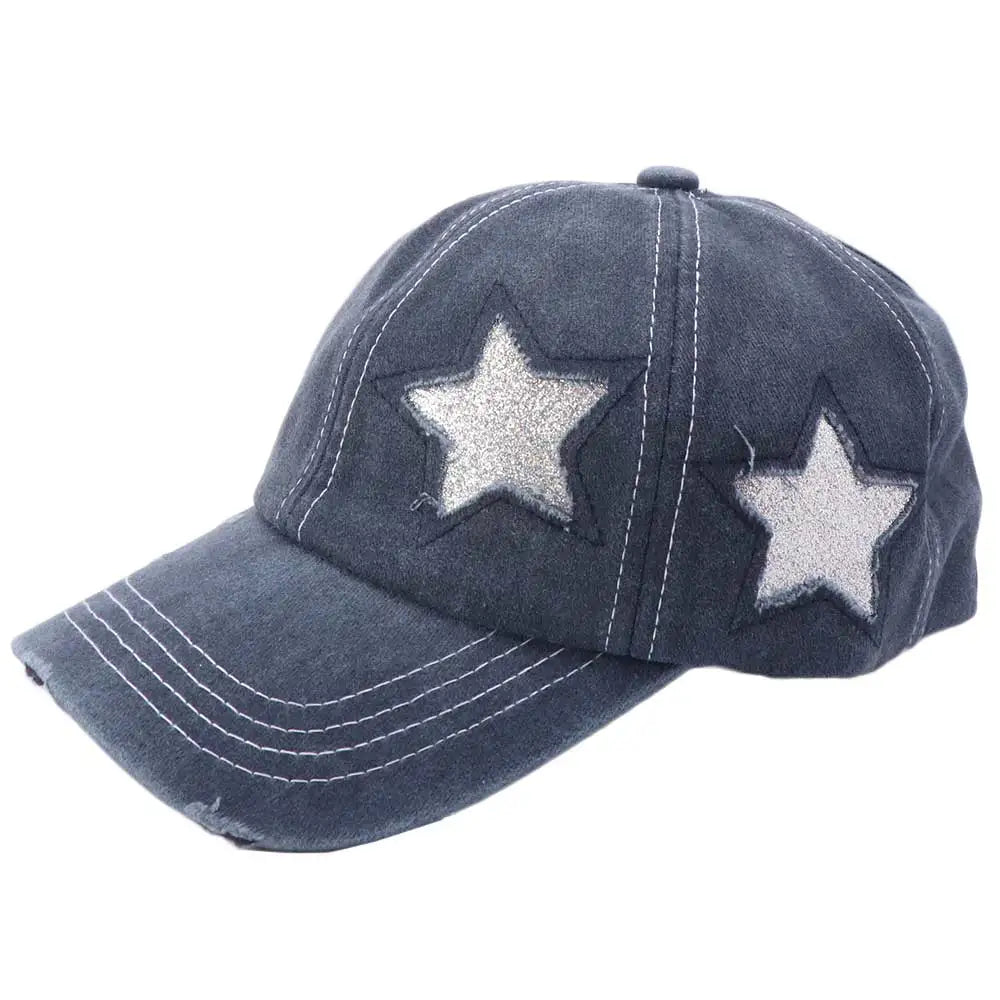 Star Baseball Hat Cotton Korean Vintage