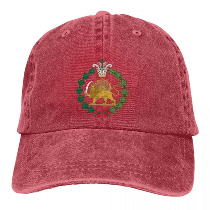 National Flag Hat Peaked Men Women's Cowboy Cap Shir O Khorshid Lion Iran Lion Sun Symbol Baseball Caps