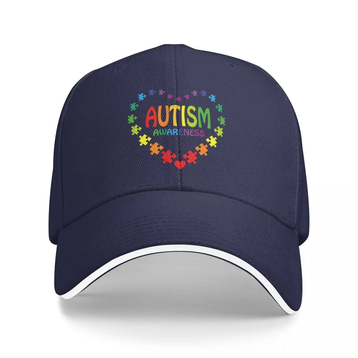 Unisex Baseball Hats Love Heart Autism Awareness Baseball Caps Hip Hop Cap