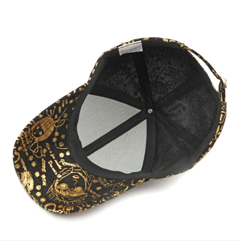 New Graffiti Baseball Cap, Gold Stamping Outdoor Hip-hop Joker Cap