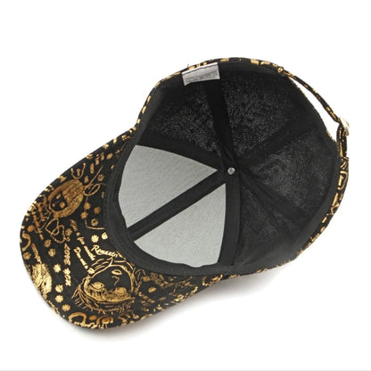 New Graffiti Baseball Cap, Gold Stamping Outdoor Hip-hop Joker Cap