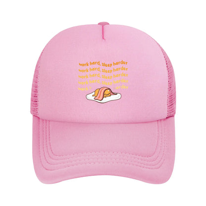 Gudetama Work Hard Sleep Harder Baseball Hats