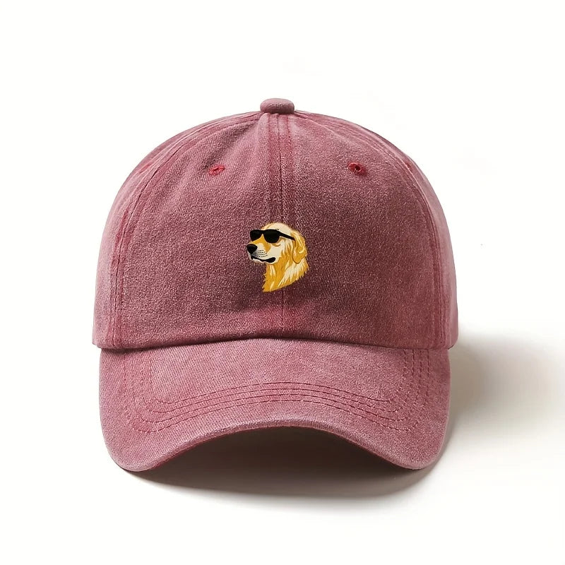 Wearing Sunglasses A Golden Retriever Printed Baseball Cap