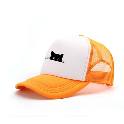 Cute Cat Print Adjustable Baseball Cap