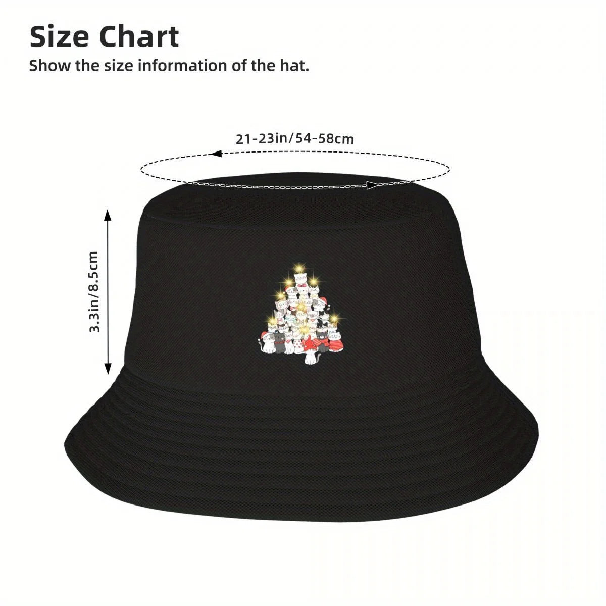 NEW Christmas Cats Bucket Hat