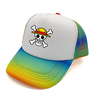 Monkey D Luffy Trucker Cap Men Anime One Piece Straw Hat Baseball Cap