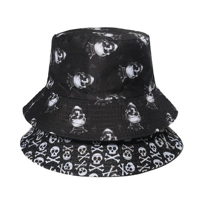 Fashionable Ghost Head Hole Head  Fisherman Hat Bucket Hat