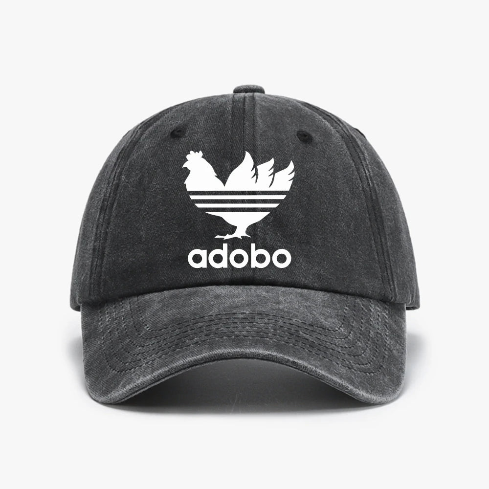 Funny Adobo Chicken Washed Baseball Cap Philippine Adobo