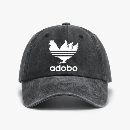 Funny Adobo Chicken Washed Baseball Cap Philippine Adobo