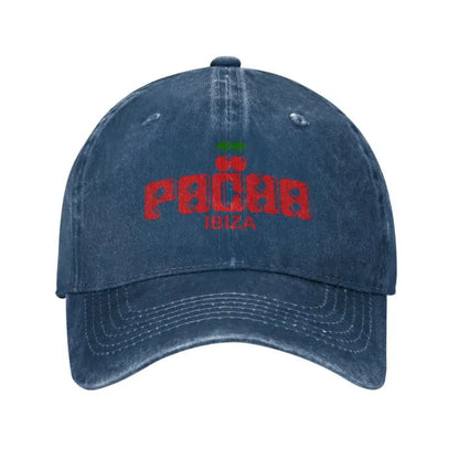 Preppy Cherry PACHA IBIZA Baseball Cap Unisex Cotton Denim