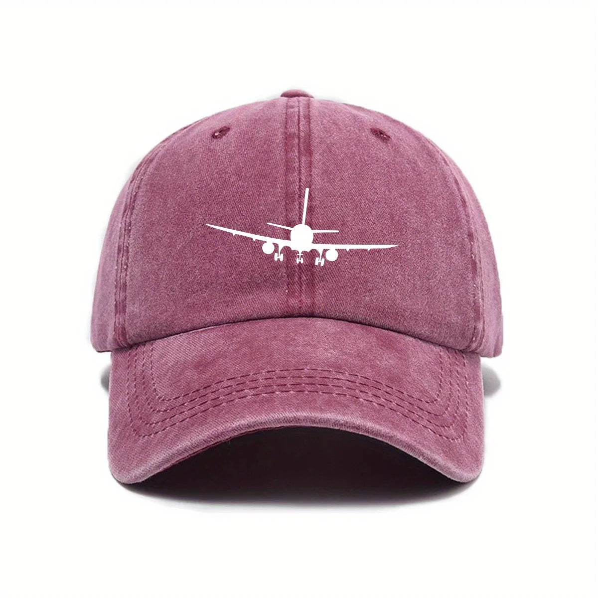 Airplane Printed Baseball Cap With Simple Design, Men's And Women's Outdoor Equipment