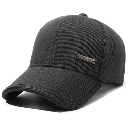 New Black Baseball Caps For Men Women Sunhat Solid Letter Sunscreen Cap