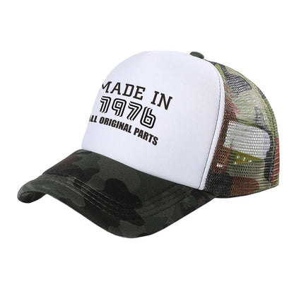Made In 1976 All Original Parts Man Baseball Caps