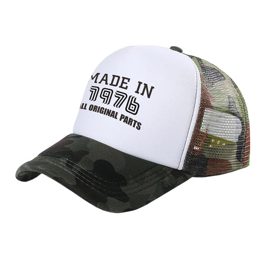 Made In 1976 All Original Parts Man Baseball Caps
