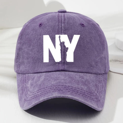 Unisex NY Goddess Print Soft Top Baseball Cap