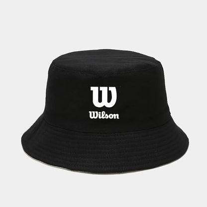 Wilson Logo Printed Bucket Hat Foldable Fisherman Cap For Men Women