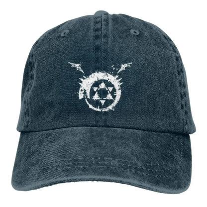 Fullmetal Alchemist Anime Multicolor Hat Peaked Men Women's Cowboy Cap Homunculus Ouroboros Baseball Caps