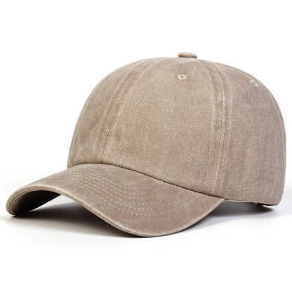 Unisex Light Washed Solid Color Baseball Caps