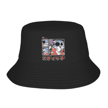 Unisex Bucket Hat Stitch Halloween Skeleton Spring Headwear Foldable Vacation