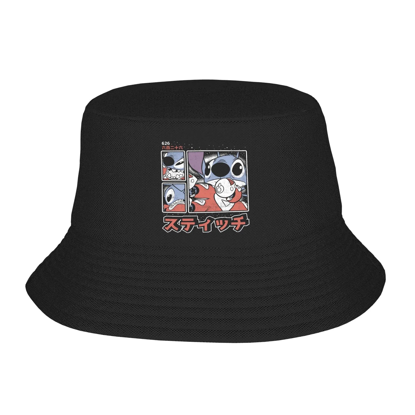 Stitch Christmas Bucket Hat For Unisex Summer Lilo Stitch Sun Hat Hip Hop Foldable