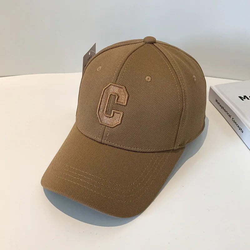 Simple Letter C Embroidered Baseball Caps