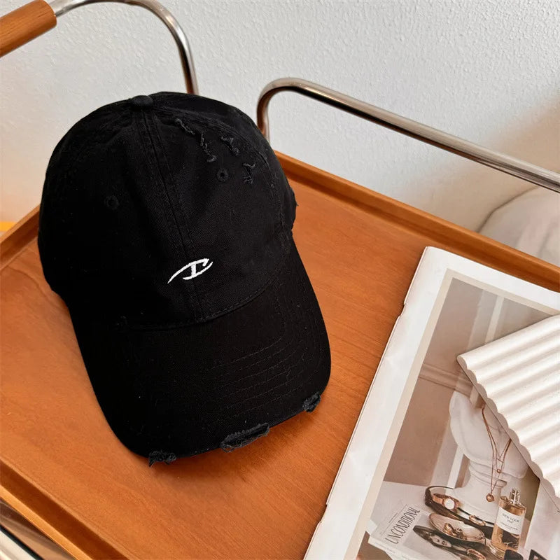 Cotton Baseball Cap For Men Casual Letter Embroidery Student