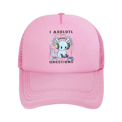 Gaming Axolotl Casual Mesh Baseball Cap