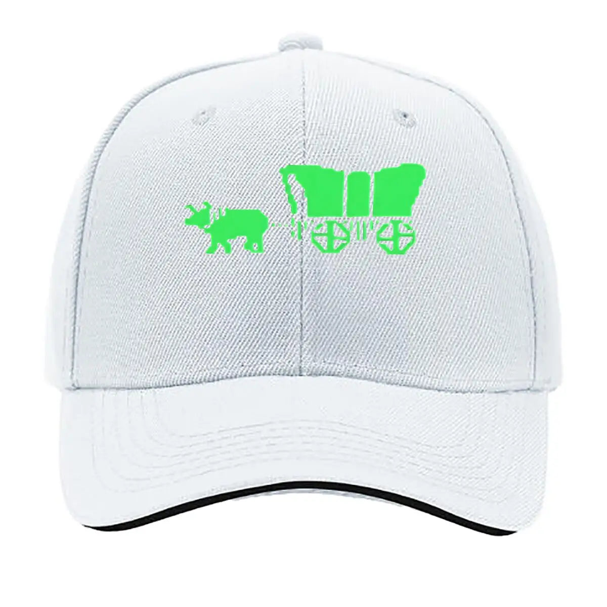 Retro 8 - Bit Pixel Ox Cart Vinyl Sticker Sandwich Baseball Cap