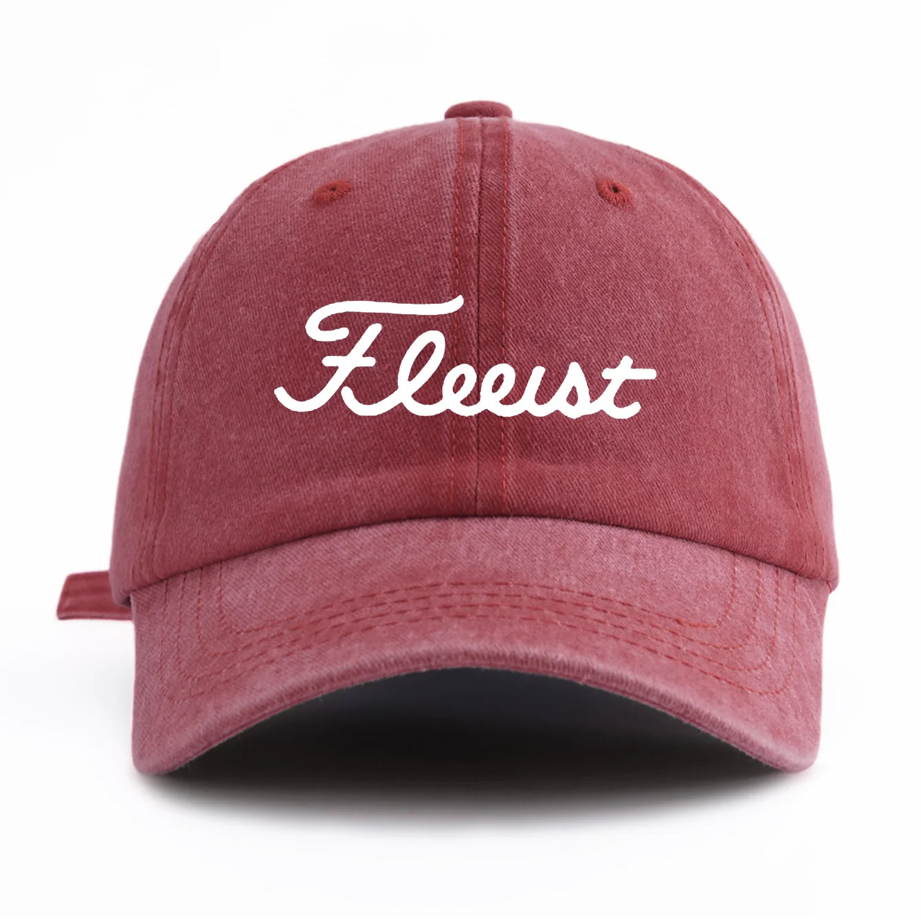 F Print Washed Baseball Cap For Adults
