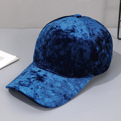 Autumn Winter Velvet Baseball Cap - Unisex Curved Brim Casual Hat