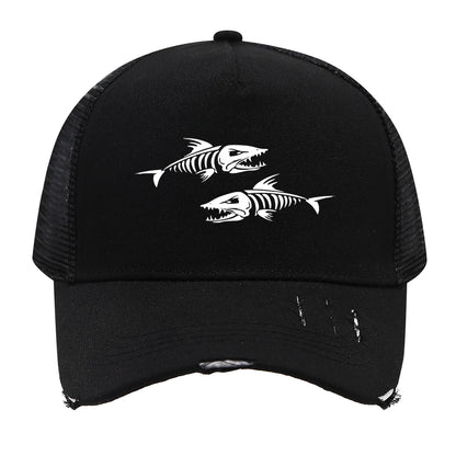 'Fishing' Pattern Print Design Baseball Cap