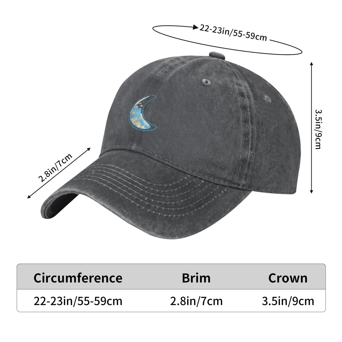 Fashion Twin Soulmates Moon Baseball Cap