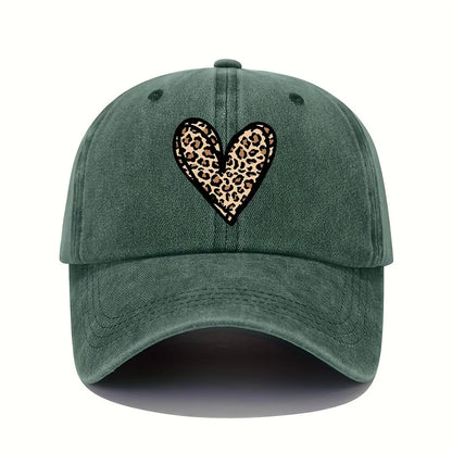 Valentine's Day Leopard Print Heart Print Baseball Cap