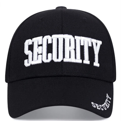 Unisex SECURITY Letter Embroidery Baseball Caps