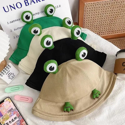 RICYGVM Funny Frog Fisherman Hat For Women Sunscreen Bucket Hat Unisex