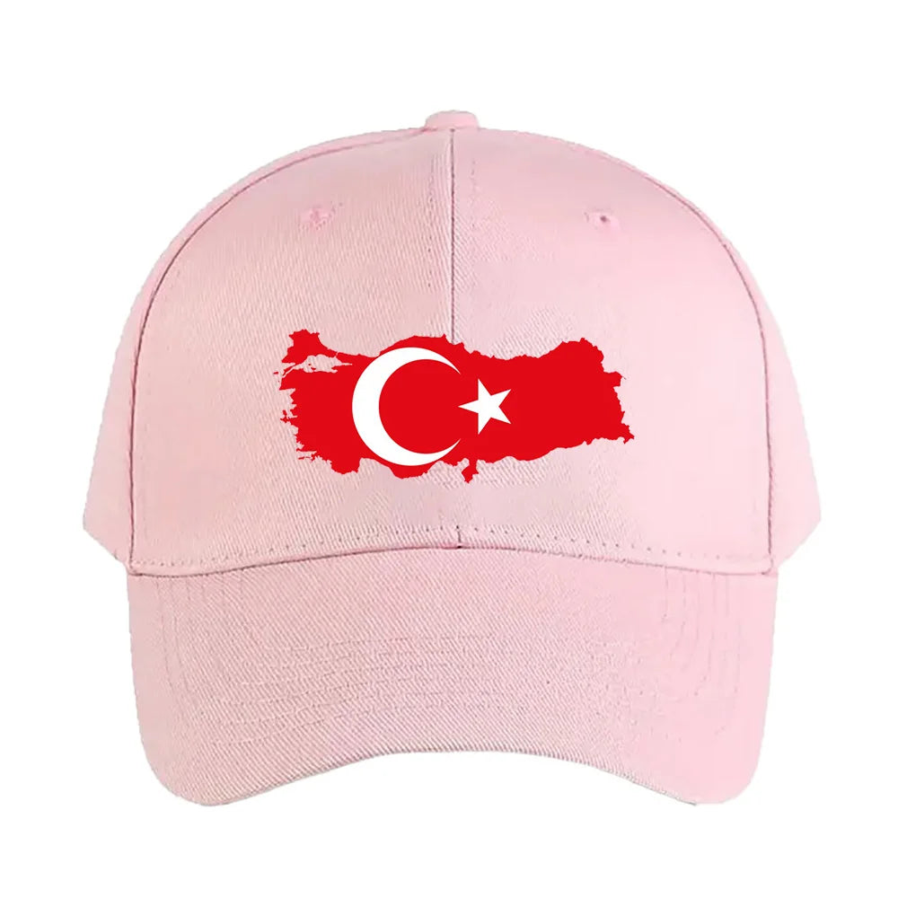 Turkey Flag Map Summer Casual Baseball Cap