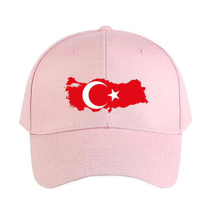 Turkey Flag Map Summer Casual Baseball Cap