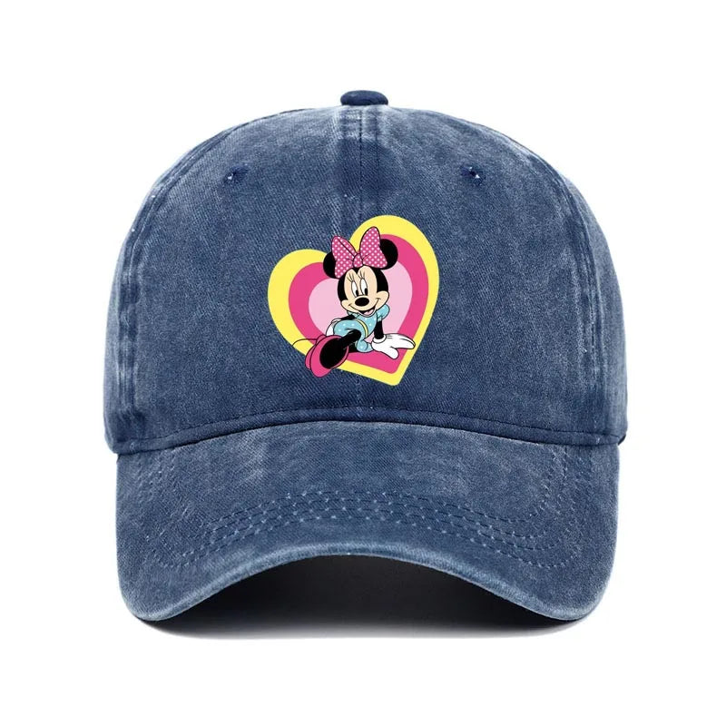 Retro Washed Mickey Mouse Print Baseball Cap