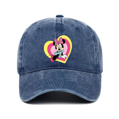 Retro Washed Mickey Mouse Print Baseball Cap