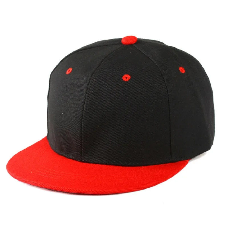 Fashion Solid Baseball Cap Flat Peak Hip Hop Hats Men Women Snapback Caps