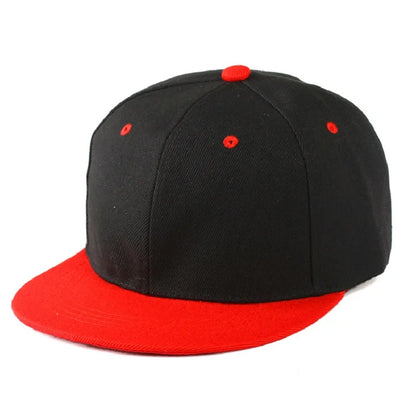 Fashion Solid Baseball Cap Flat Peak Hip Hop Hats Men Women Snapback Caps