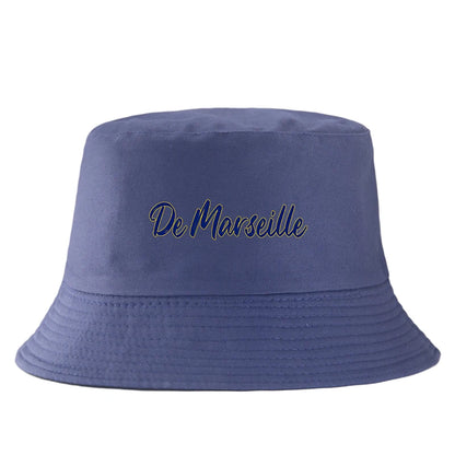 De Marseille Letter Print Reversible Bucket Hat Women Men